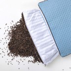 Thick Quilted Pillowcase with Buckwheat Hull Pillow Core